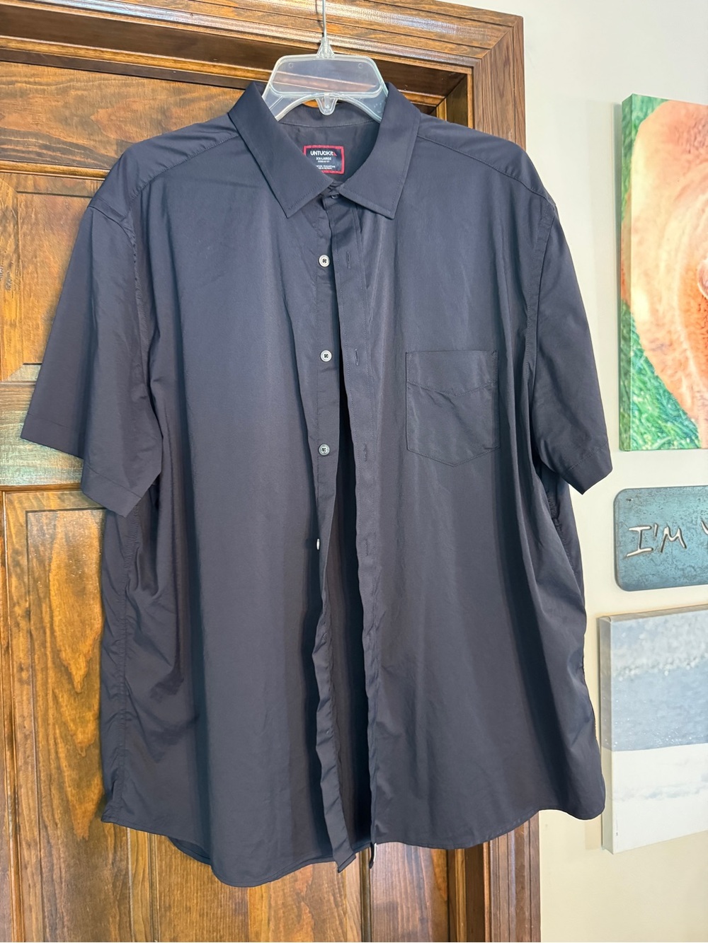 UNTUCKit Black Short-Sleeve Button-Down Shirt